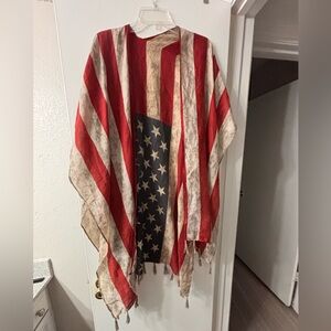 Patriotic American Flag Shawl